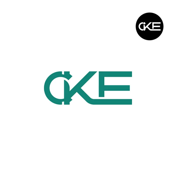 Bokstaven Cke Monogram Logotyp Design — Stock vektor