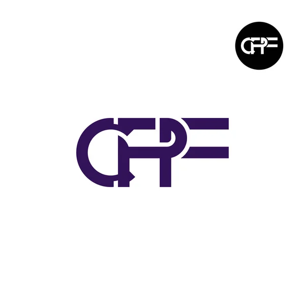 Дизайн Логотипа Cpf Монограммы — стоковый вектор