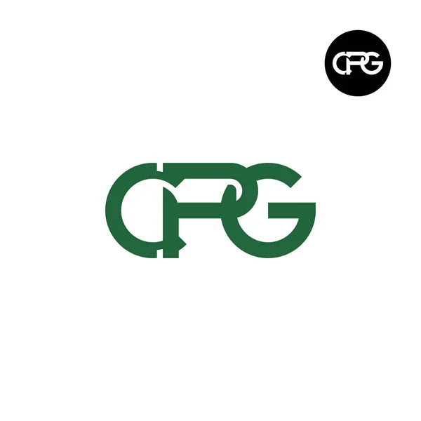 Brev Cpg Monogram Logotyp Design — Stock vektor