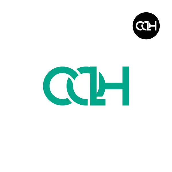 Bokstav Cqh Monogram Logotyp Design — Stock vektor