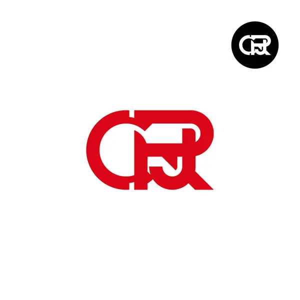 Harf Crj Monogram Logo Tasarımı — Stok Vektör
