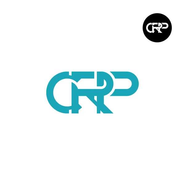 Harf Crp Monogram Logo Tasarımı — Stok Vektör