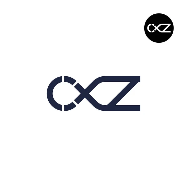 Brief Cxz Monogram Logo Design — Stockvector