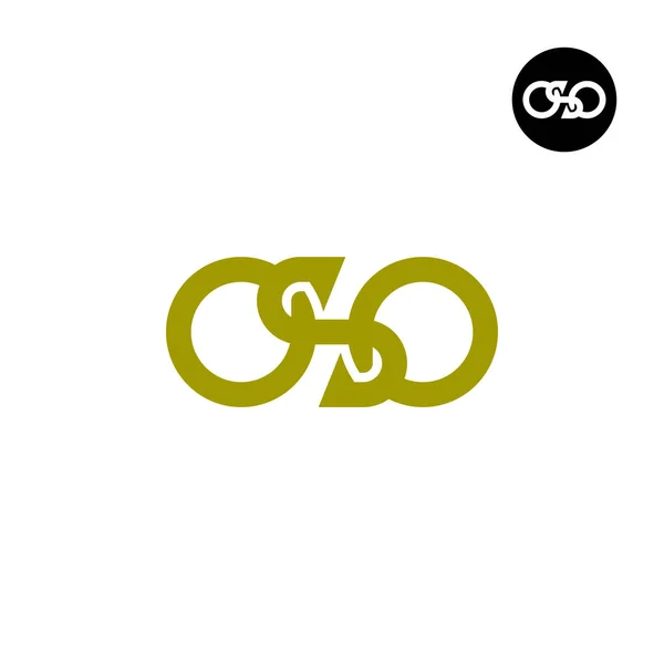 Lettre Oso Monogram Logo Design — Image vectorielle