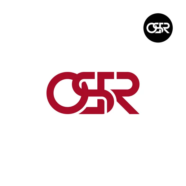 Дизайн Логотипа Osr Monogram — стоковый вектор