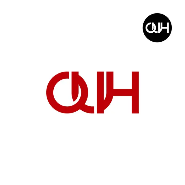 Ouh Harfi Monogram Logo Tasarımı — Stok Vektör