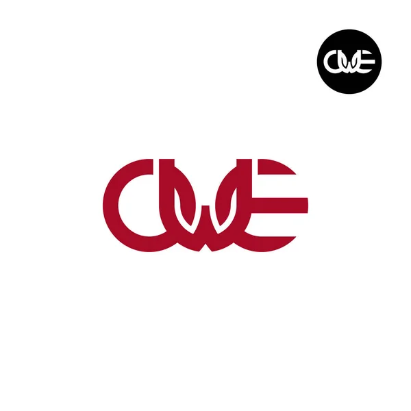 Lettre Owe Monogram Logo Design — Image vectorielle