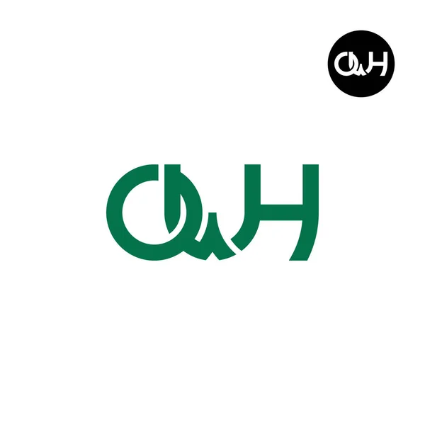 Brev Owh Monogram Logotyp Design — Stock vektor