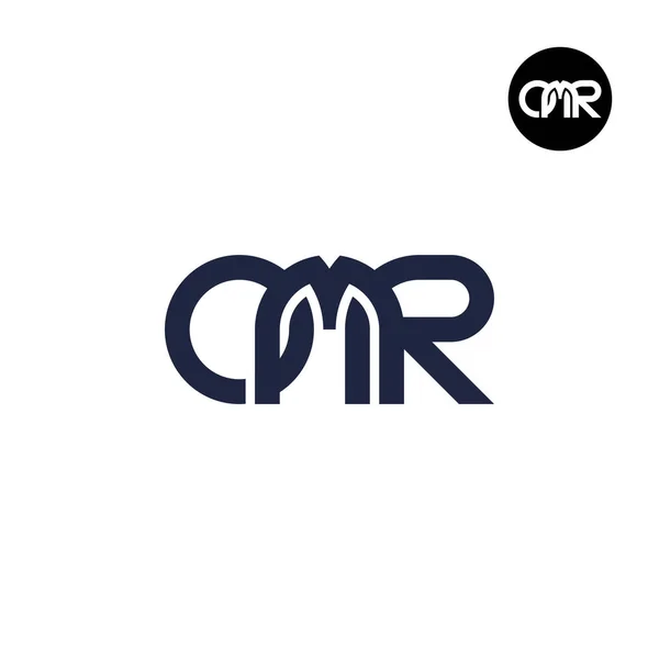Harf Omr Monogram Logo Tasarımı — Stok Vektör
