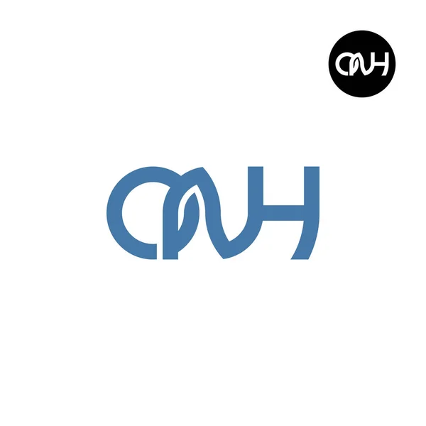 Brev Onh Monogram Logotyp Design — Stock vektor