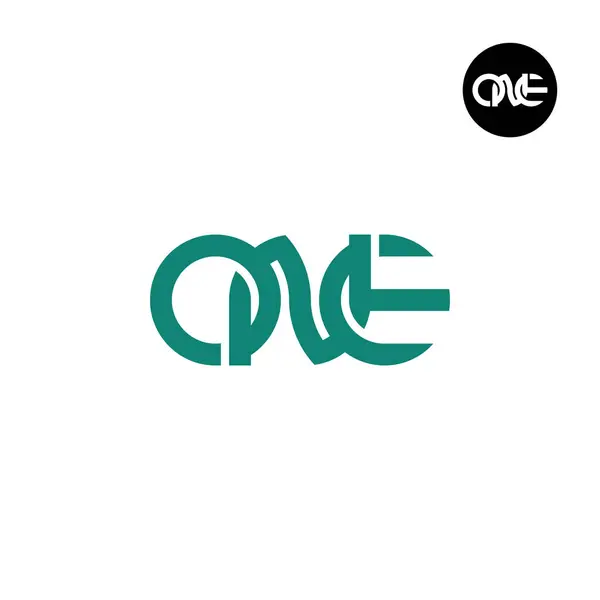 Levél One Monogram Logo Design — Stock Vector