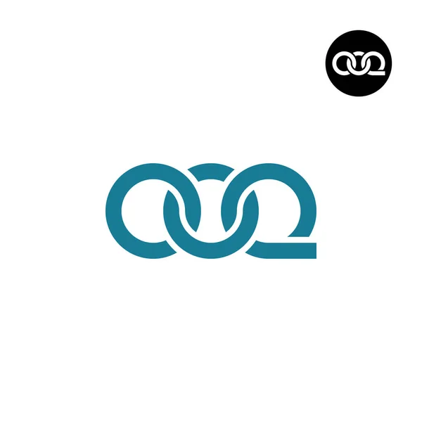 Bokstav Ooq Monogram Logotyp Design — Stock vektor