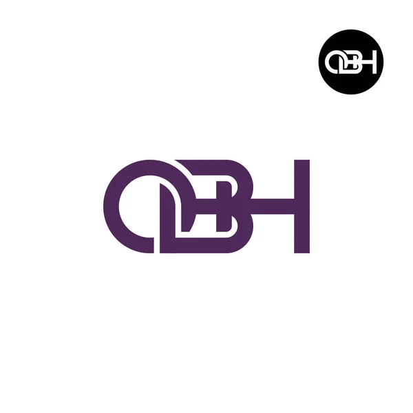 Літера Obh Монограма Дизайн Логотипу — стоковий вектор
