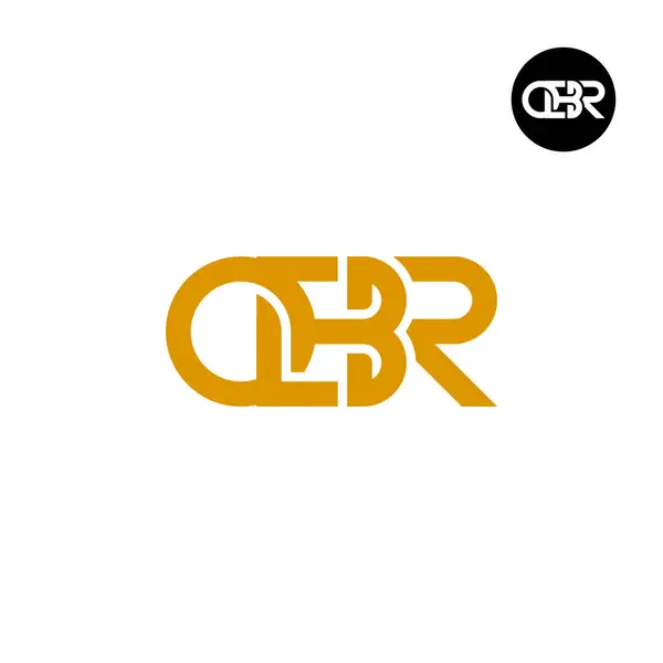 Buchstabe Obr Monogramm Logo Design — Stockvektor