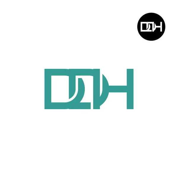 Levél Ddh Monogram Logo Design — Stock Vector