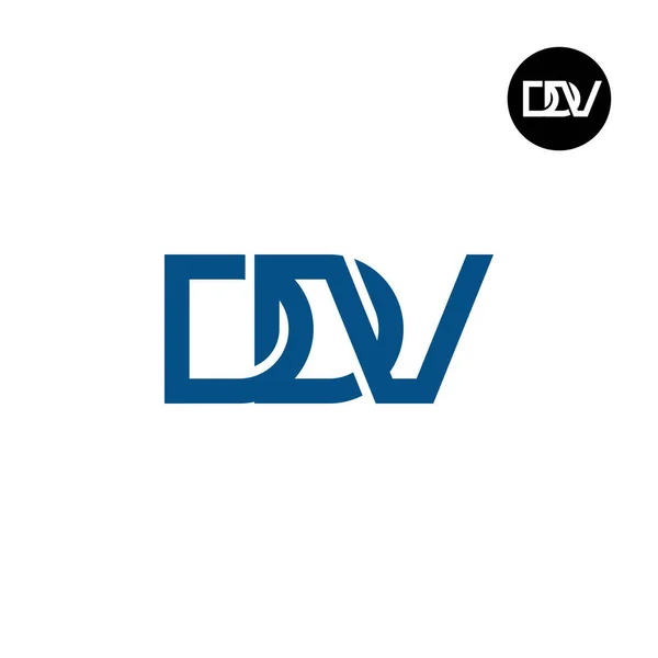 Carta Ddv Monograma Logo Design — Vetor de Stock