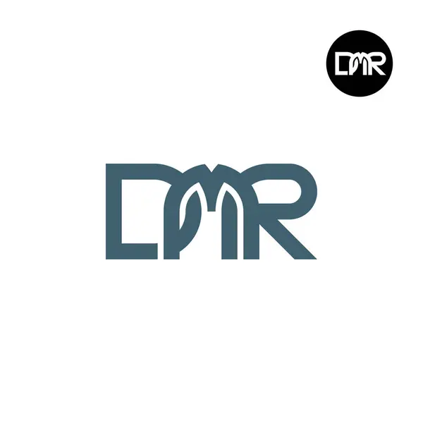 Carta Dmr Monograma Diseño Logo — Archivo Imágenes Vectoriales