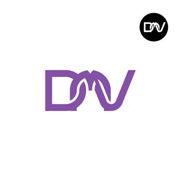 Carta Dmv Monograma Diseño Logo — Archivo Imágenes Vectoriales