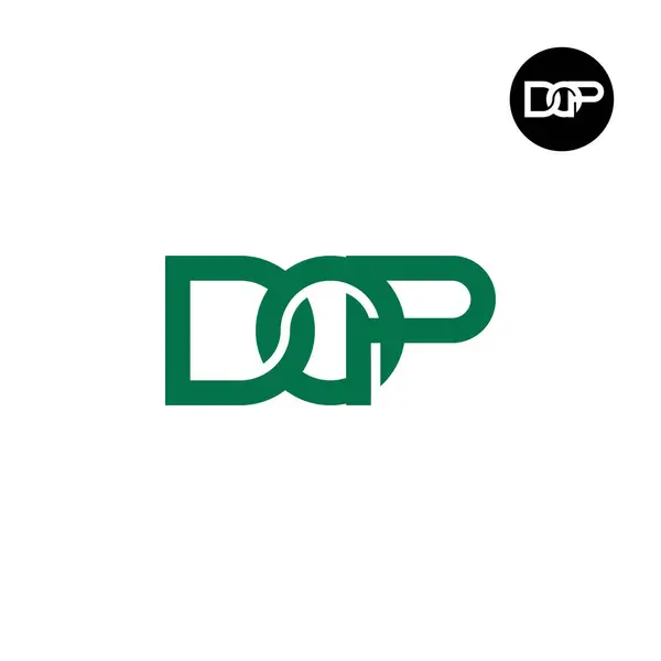 Letter Dop Monogram Logo Design — Stock Vector