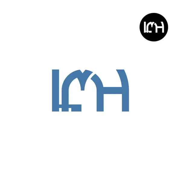 Letra Lmh Monograma Diseño Logo — Vector de stock