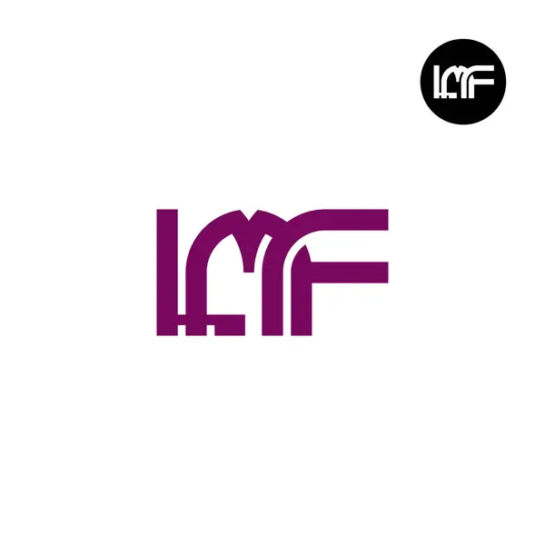 Harf Lmf Monogram Logo Tasarımı — Stok Vektör