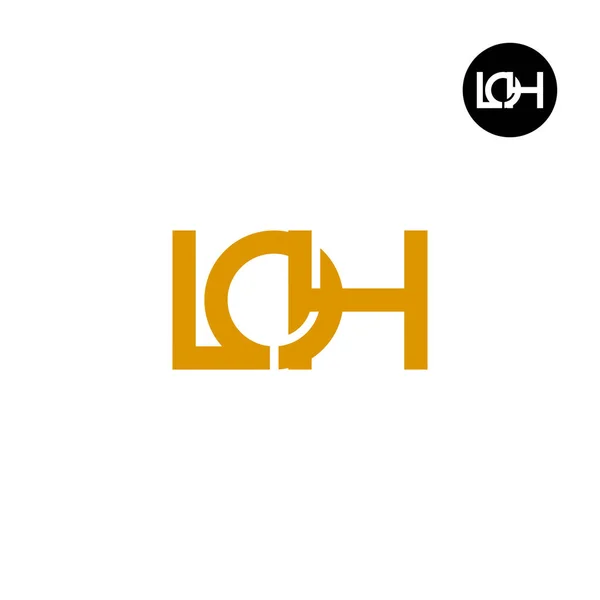 List Loh Monogram Logo Design — Wektor stockowy