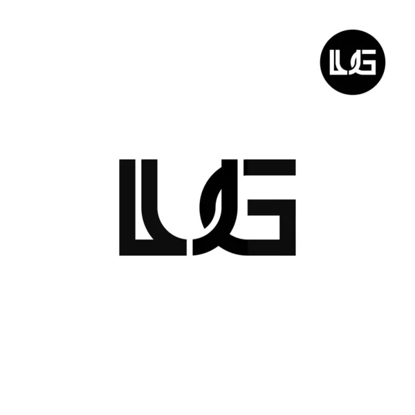Carta Lug Monograma Logo Diseño — Vector de stock