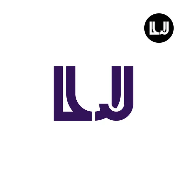 Lettre Luj Monogram Logo Design — Image vectorielle