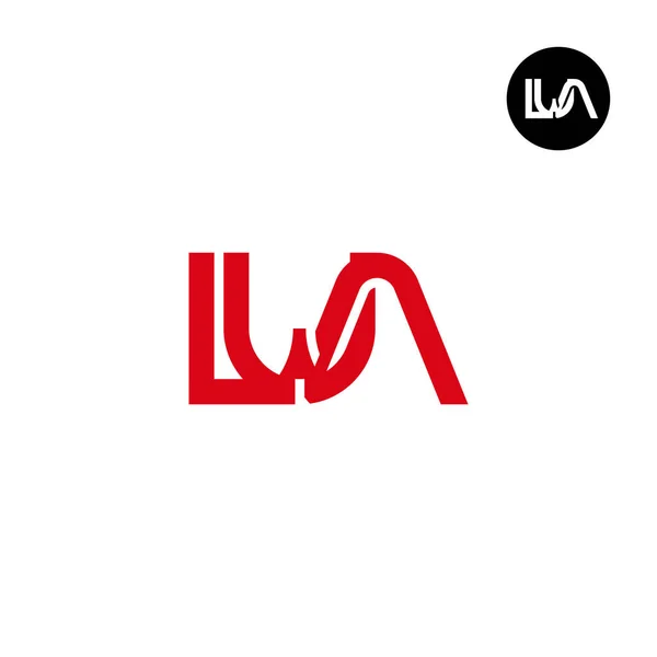 Lettre Lwa Monogram Logo Design — Image vectorielle