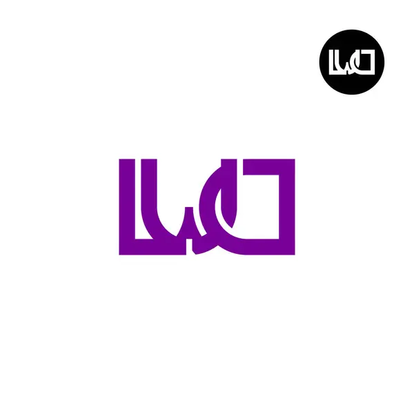 Lettre Lwd Monogram Logo Design — Image vectorielle