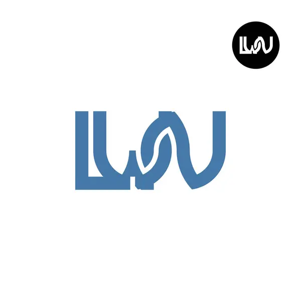 Lettre Lwn Monogram Logo Design — Image vectorielle