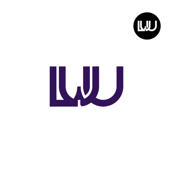 Lettre Lwu Monogram Logo Design — Image vectorielle