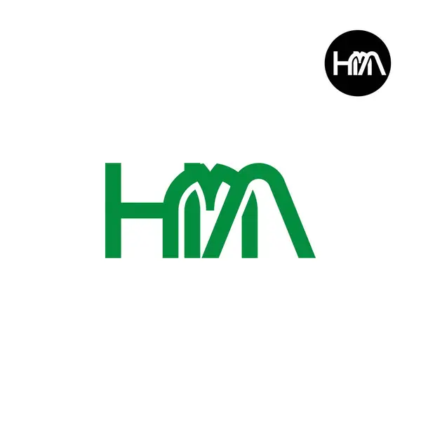 Lettre Hma Monogram Logo Design — Image vectorielle