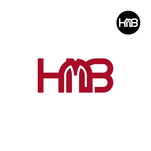 Letra Hmb Monograma Logo Design — Vector de stock