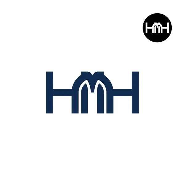 Letra Hmh Monograma Logotipo Diseño — Vector de stock