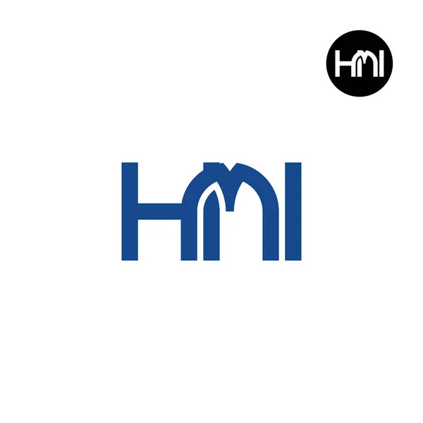 Brev Hmi Monogram Logotyp Design — Stock vektor