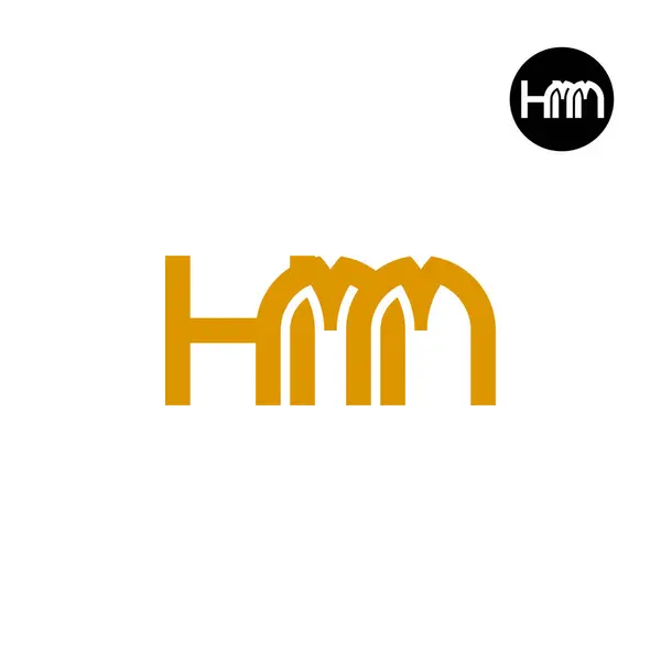 Letra Hmm Monograma Logo Design — Vector de stock