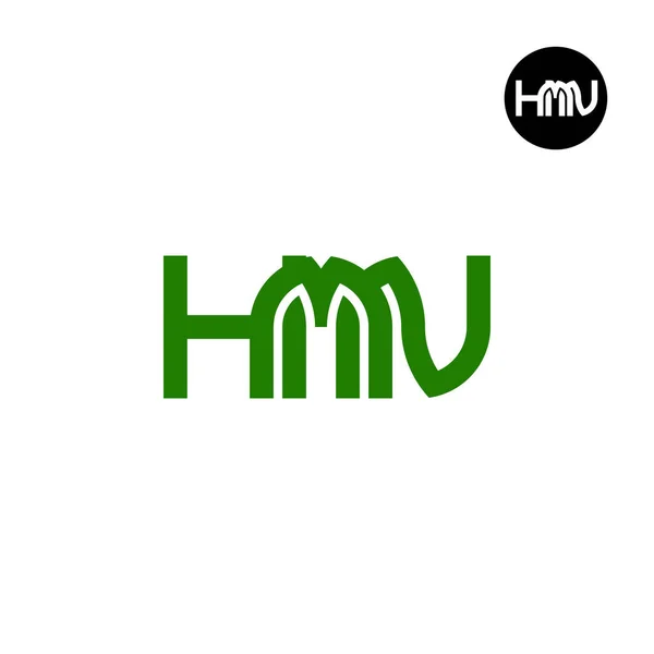 Lettre Hmn Monogram Logo Design — Image vectorielle