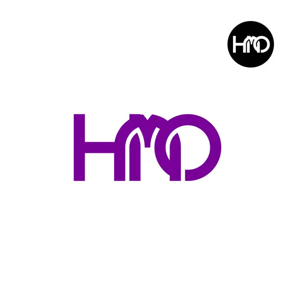 Letra Hmo Monograma Logo Design — Vector de stock