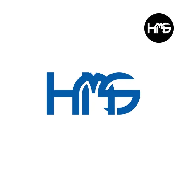 Letra Hms Monogram Logo Design — Vector de stock