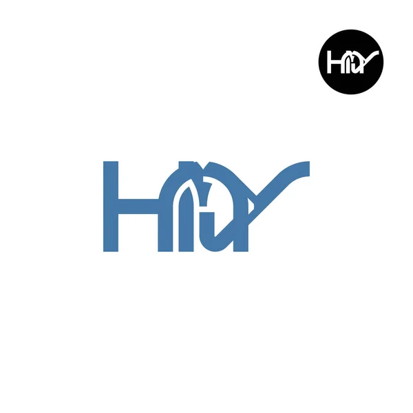 Letra Hmy Monogram Logo Design — Vector de stock