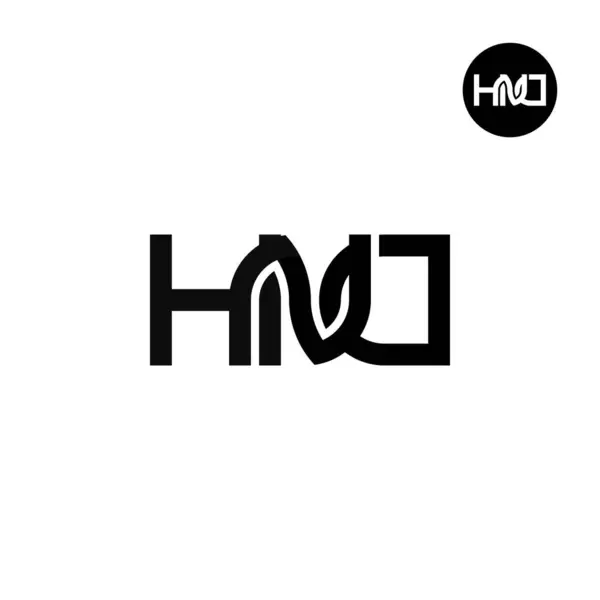 List Hnd Monogram Logo Design — Wektor stockowy