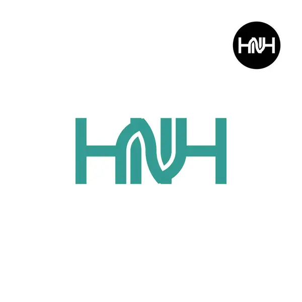 Letter Hnh Monogram Logo Design — Stock Vector