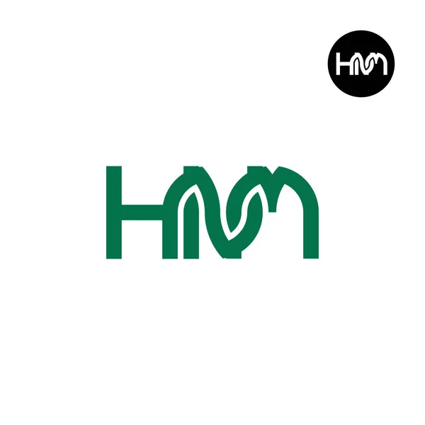 Letter Hnm Monogram Logo Design — Stock Vector