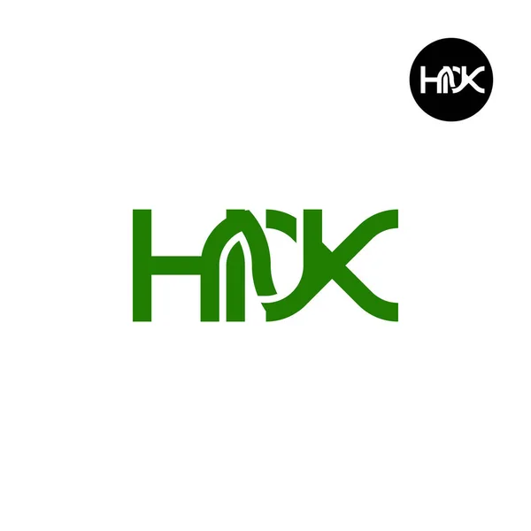 Bokstaven Hnx Monogram Logotyp Design — Stock vektor
