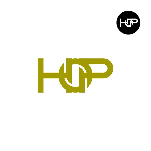 Bokstaven Hop Monogram Logotyp Design — Stock vektor