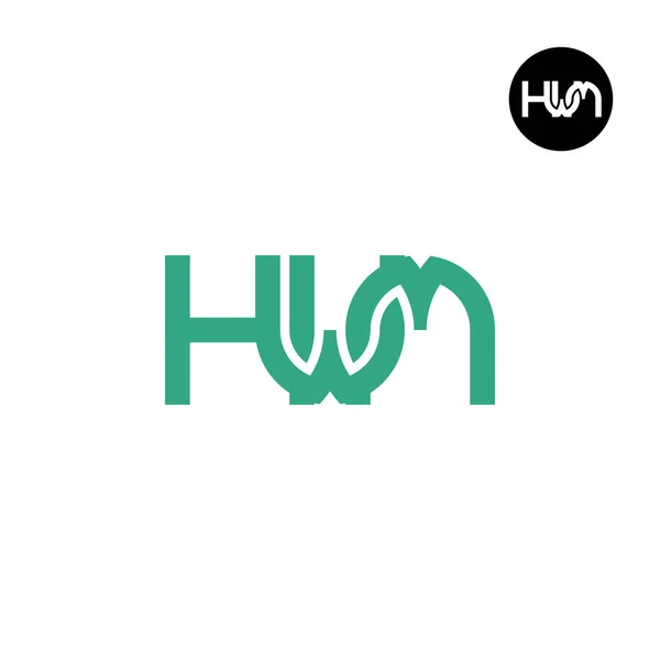 Letra Hwm Monograma Logotipo Diseño — Archivo Imágenes Vectoriales