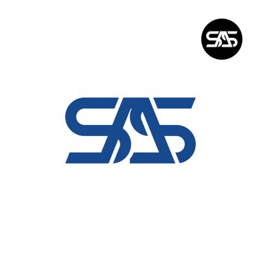 SAS Monogram Logo Tasarımı Harfi