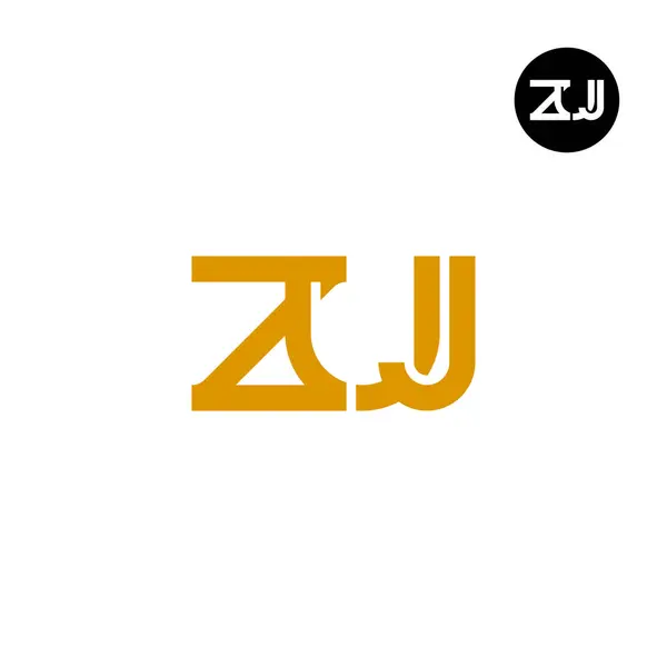 stock vector Letter ZUJ Monogram Logo Design