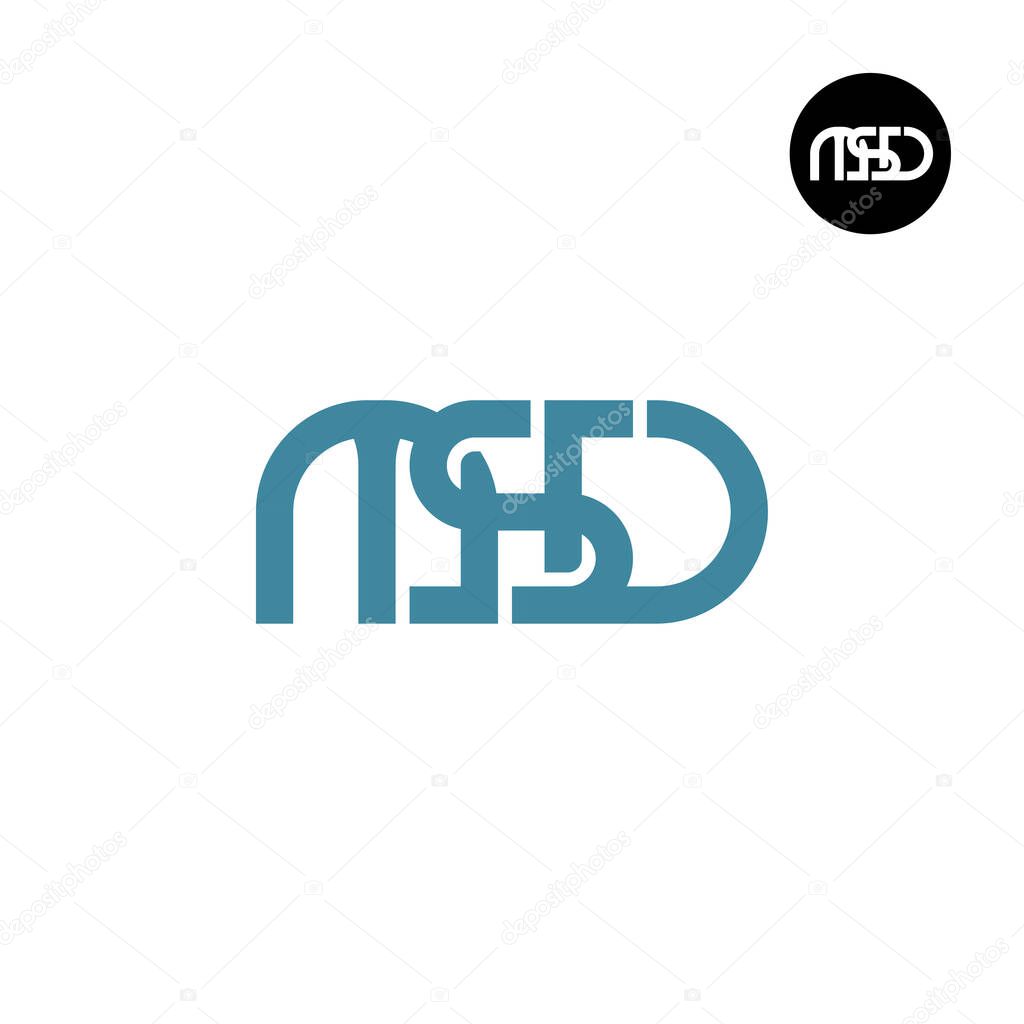 Letter MSD Monogram Logo Design